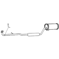 Klarius Daihatsu Sirion Exhaust- Middle Box/silencer | DU92D | GSF Car Parts