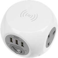SEALEY Extension Cable Cube 1.4M 3 X 230V & 3 X Usb Sockets & Wireless Charging Pad | EL144WC | GSF Car Parts