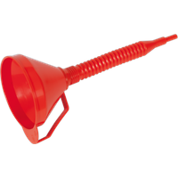 SEALEY Funnel With Flexible Spout & Filter Medium Ø160mm | F16F | GSF Car Parts