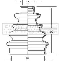 Cv Boot Kit FIRSTLINE Fits: FORD COURIER