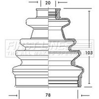 Cv Joint Boot Kit FIRSTLINE Fits: FORD ESCORT