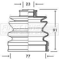 Bellow Kit Driveshaft FIRSTLINE Fits: ISUZU TROOPER