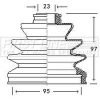 Cv Boot Kit FIRSTLINE Fits: NISSAN PRIMERA