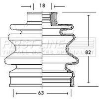 Bellow Kit Driveshaft FIRSTLINE Fits: SUZUKI WAGON R+