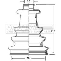 Cv Boot Kit FIRSTLINE Fits: PEUGEOT 205