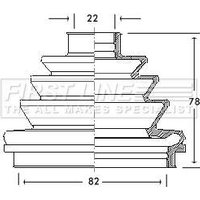 Cv Boot Kit FIRSTLINE Fits: OPEL ASCONA