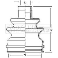 Bellow Kit Driveshaft FIRSTLINE Fits: OPEL CORSA