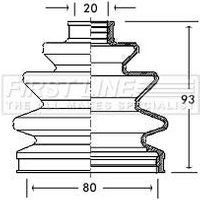 Cv Boot Kit FIRSTLINE Fits: HONDA CONCERTO