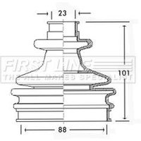 Cv Boot Kit FIRSTLINE Fits: PEUGEOT 605