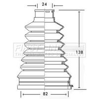 Cv Boot Kit FIRSTLINE Fits: RENAULT TWINGO