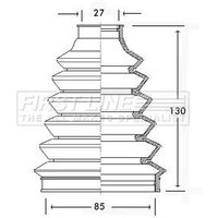 Bellow Kit Driveshaft FIRSTLINE Fits: MITSUBISHI SPACE WAGON