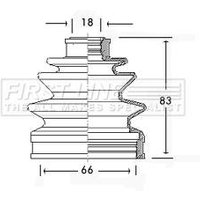Bellow Kit Driveshaft FIRSTLINE Fits: HYUNDAI ATOZ