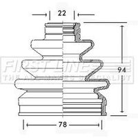 Bellow Kit Driveshaft FIRSTLINE Fits: HYUNDAI MATRIX