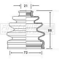Bellow Kit Driveshaft FIRSTLINE Fits: SUBARU LEGACY