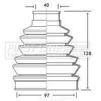 Cv Joint Boot Kit FIRSTLINE Fits: PEUGEOT 605 (6B)