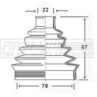 Cv Joint Boot Kit FIRSTLINE Fits: CITROEN NEMO