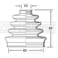 Cv Boot Kit FIRSTLINE Fits: FORD ESCORT