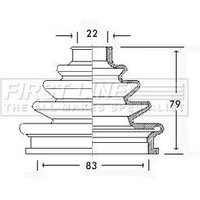 Cv Boot Kit FIRSTLINE Fits: VOLVO 850