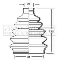 Cv Joint Boot Kit FIRSTLINE Fits: RENAULT LAGUNA