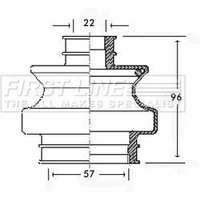 Bellow Kit Driveshaft FIRSTLINE Fits: MERCEDES 220