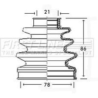 Cv Boot Kit FIRSTLINE Fits: FORD GRAND C-MAX