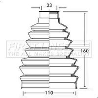 Cv Joint Boot Kit FIRSTLINE Fits: PEUGEOT BOXER Bus (230P)