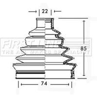 Cv Boot Kit FIRSTLINE Fits: FIAT DOBLO