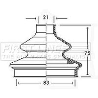Bellow Kit Driveshaft FIRSTLINE Fits: AUDI S4