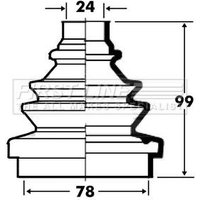 Bellow Kit Driveshaft FIRSTLINE Fits: CITROEN DISPATCH