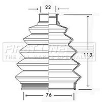 Cv Boot Kit FIRSTLINE Fits: VAUXHALL TIGRA