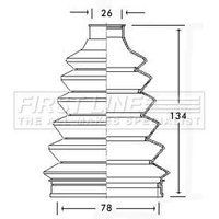 Cv Boot Kit FIRSTLINE Fits: OPEL CORSA