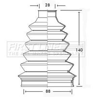 Cv Boot Kit FIRSTLINE Fits: RENAULT SCENIC