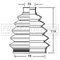 Cv Boot Kit FIRSTLINE Fits: SEAT AROSA
