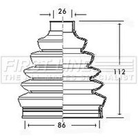 Cv Joint Boot Kit FIRSTLINE Fits: VOLVO S40