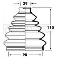 Cv Joint Boot Kit FIRSTLINE Fits: VW BEETLE Convertible (5C7, 5C8)