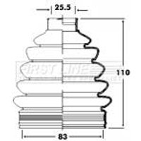 Cv Joint Boot Kit FIRSTLINE Fits: VOLKSWAGEN FOX