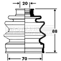 Cv Boot Kit FIRSTLINE Fits: SUBARU LEGACY