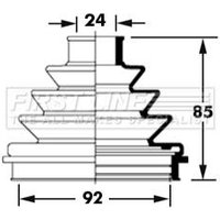 Bellow Kit Driveshaft FIRSTLINE Fits: VOLVO 850