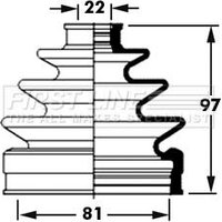 Bellow Kit Driveshaft FIRSTLINE Fits: VOLKSWAGEN AMAROK