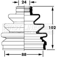 Bellow Kit Driveshaft FIRSTLINE Fits: KIA SEDONA