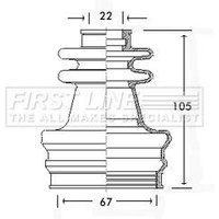 Bellow Kit Driveshaft FIRSTLINE Fits: ROVER GROUP 200