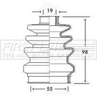 Bellow Kit Driveshaft FIRSTLINE Fits: VAUXHALL CAVALIER