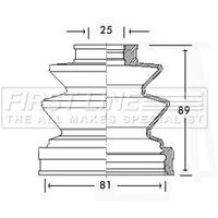Cv Joint Boot Kit FIRSTLINE Fits: TOYOTA CELICA Hatchback (_T16_)