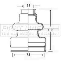 Cv Joint Boot Kit FIRSTLINE Fits: PEUGEOT 205