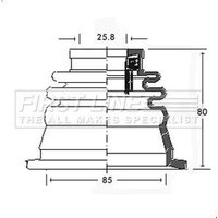 Cv Boot Kit FIRSTLINE Fits: RENAULT MEGANE SCENIC