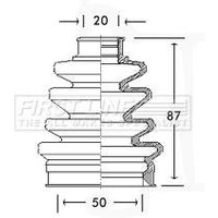 Cv Boot Kit FIRSTLINE Fits: ROVER GROUP 25