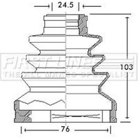 Cv Boot Kit FIRSTLINE Fits: MAZDA MX-6