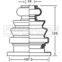 Bellow Kit Driveshaft FIRSTLINE Fits: AUDI V8