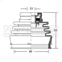 Cv Boot Kit FIRSTLINE Fits: LANCIA Y10