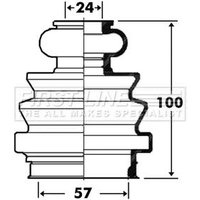 Bellow Kit Driveshaft FIRSTLINE Fits: VOLKSWAGEN BORA
